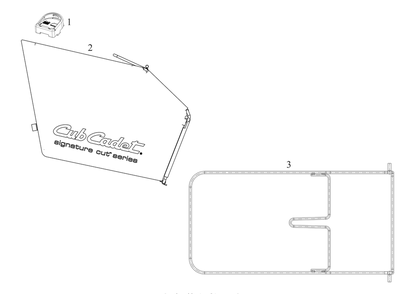 Grassbag Diagram and Parts List for SC900 (12ABR2MM710)(2021) Cub Cadet Lawn Mower